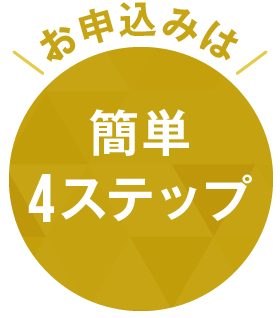お申し込みは簡単4ステップ